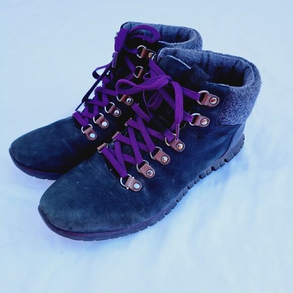 Cole Haan Black ZeroGrand Waterproof Hiker Booties - W00157 - Women's 8.5 - Picture 1 of 10